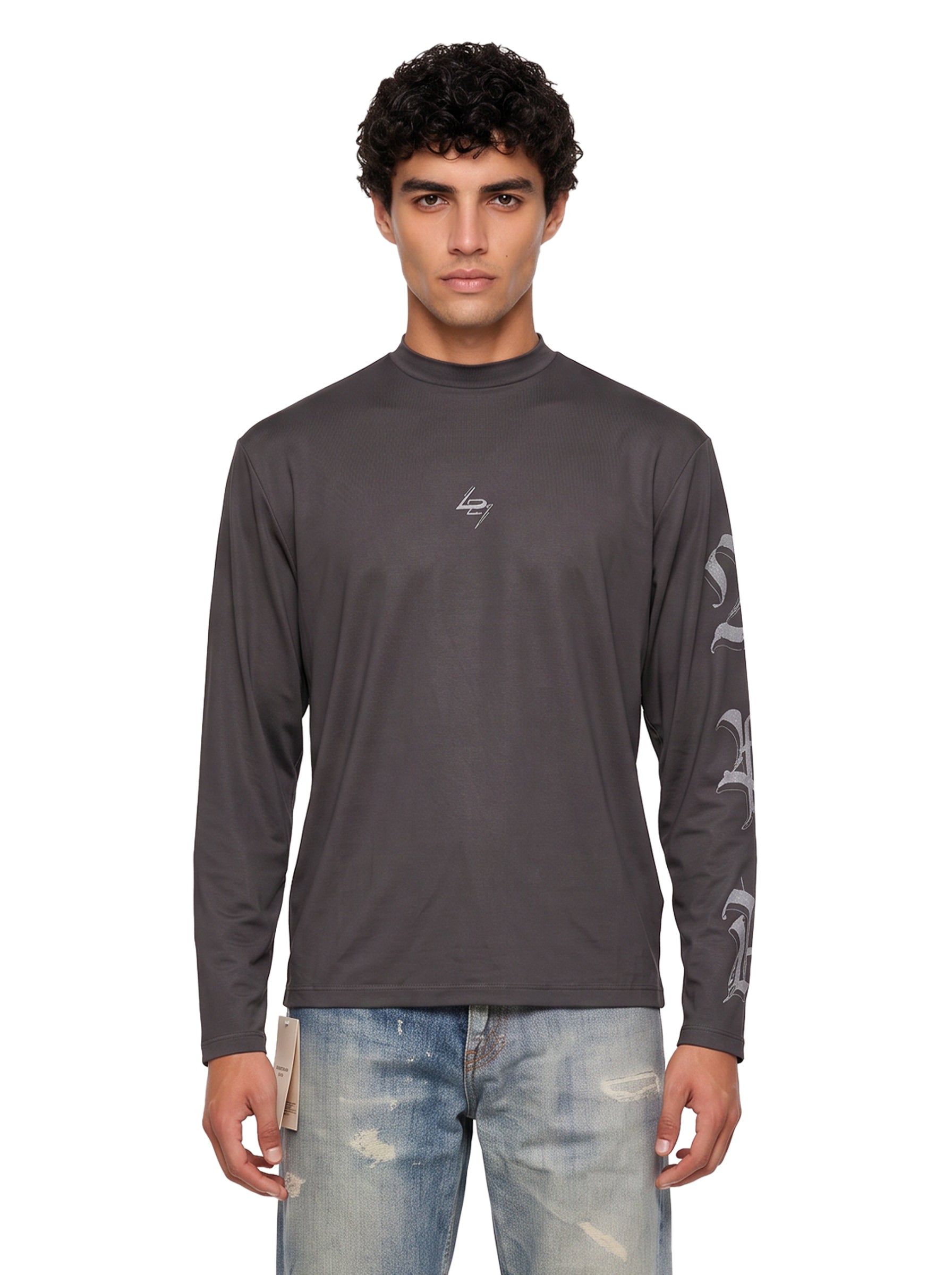T-shirt 247 nobel a maniche lunghe in grigio 