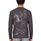 T-shirt 247 nobel a maniche lunghe in grigio 