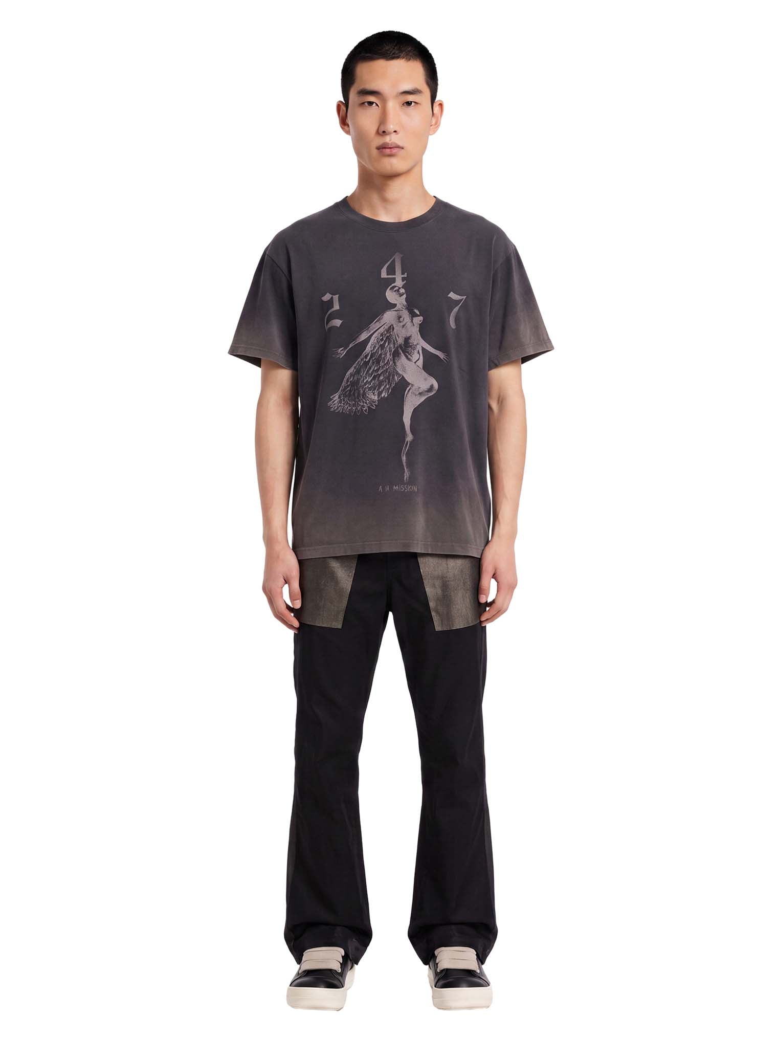 T-shirt "247 Fallen Angel" in nero 