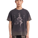 T-shirt "247 Fallen Angel" in nero 
