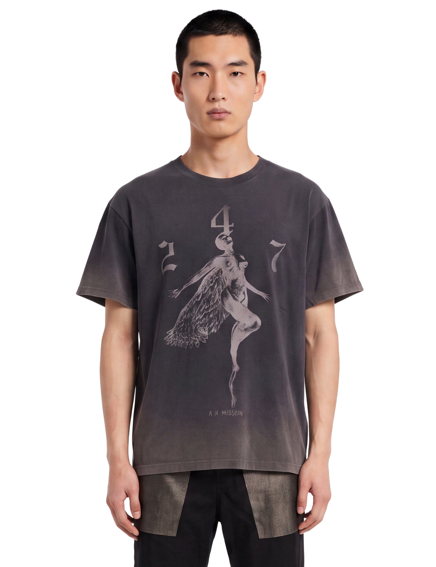 T-shirt "247 Fallen Angel" in nero 