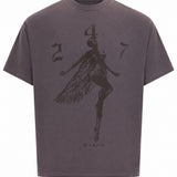 T-shirt "247 Fallen Angel" in grigio 