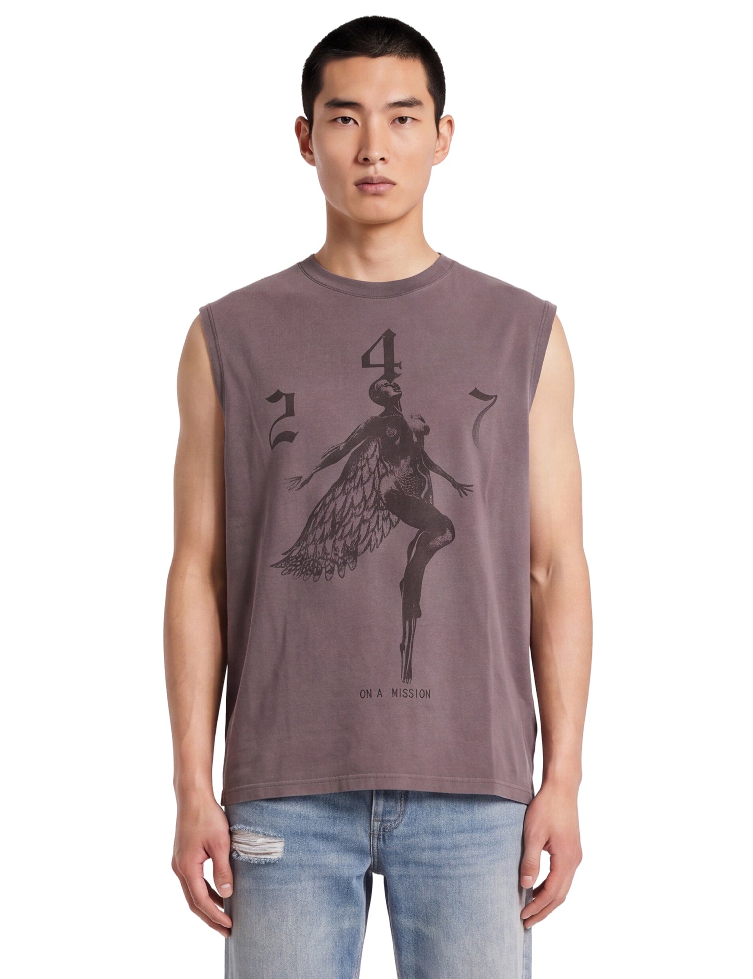 Canotta "247 Fallen Angel" in grigio 