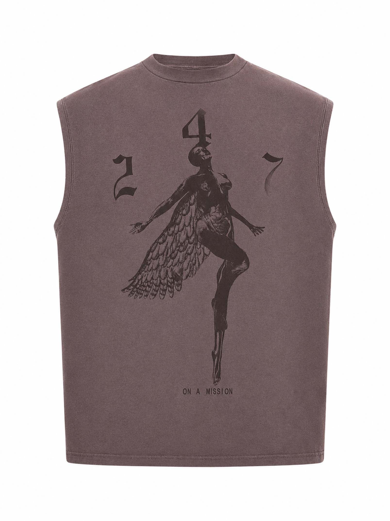 Canotta "247 Fallen Angel" in grigio 