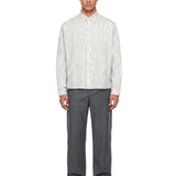 Camicia con motivo a righe in bianco 