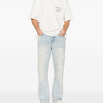 Jeans painted in blu represent - uomo 