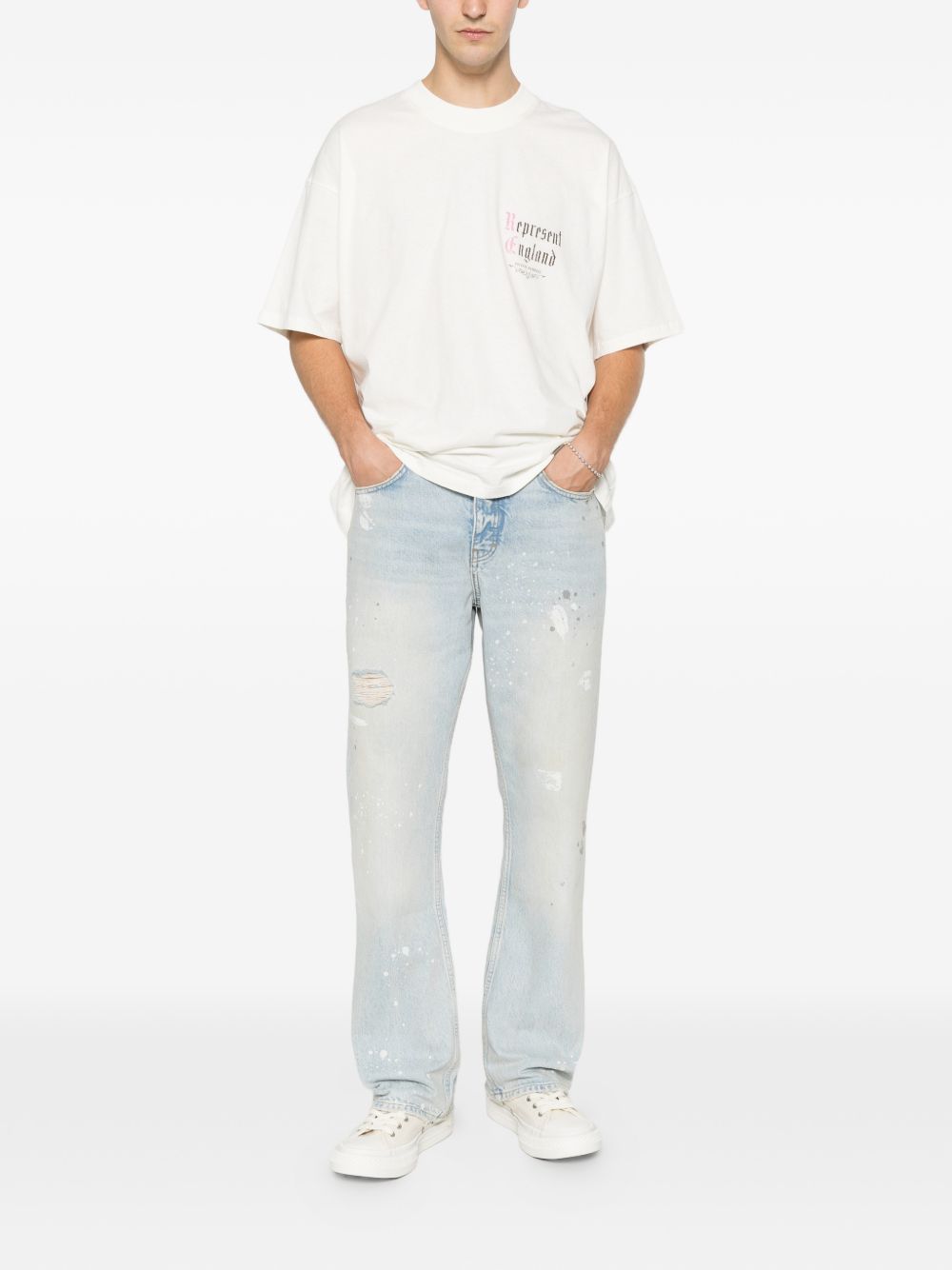 Jeans Painted in blu 