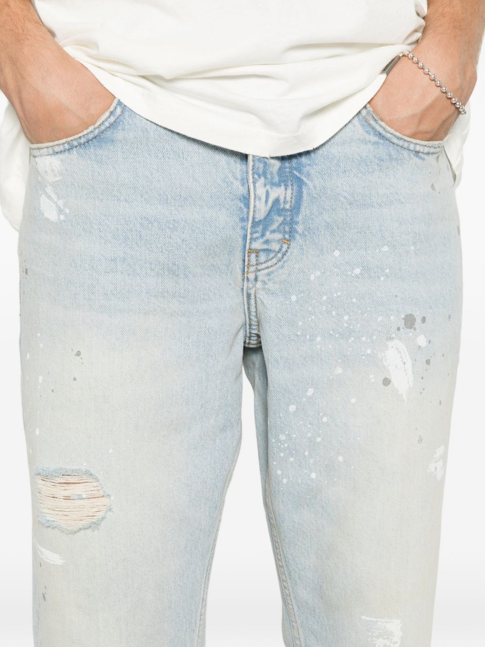 Jeans Painted in blu 