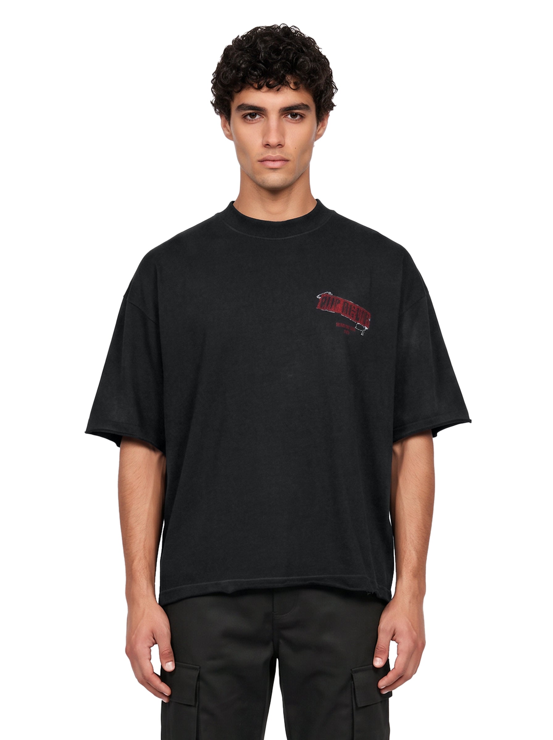 T-shirt a maniche corte con stampa Ransom in nero 