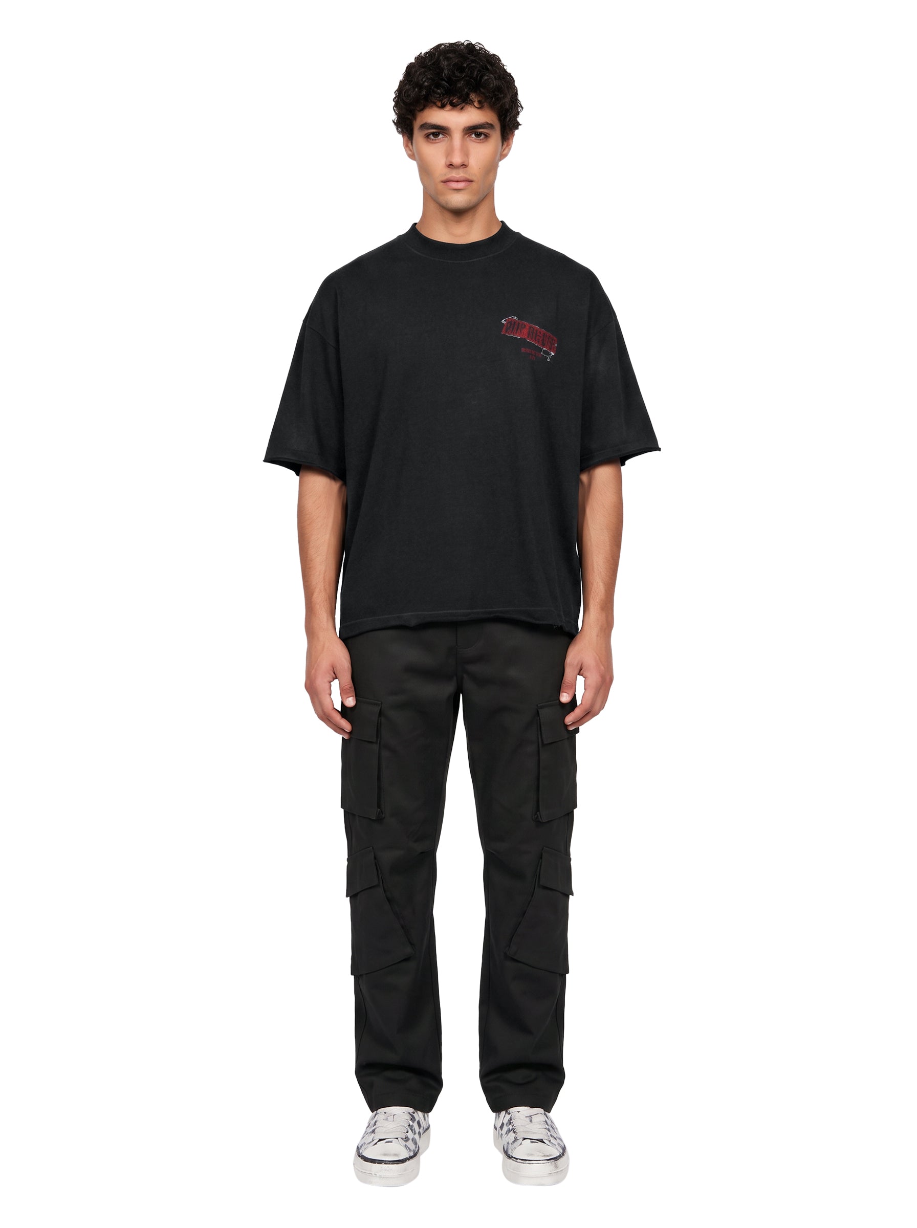 T-shirt a maniche corte con stampa Ransom in nero 