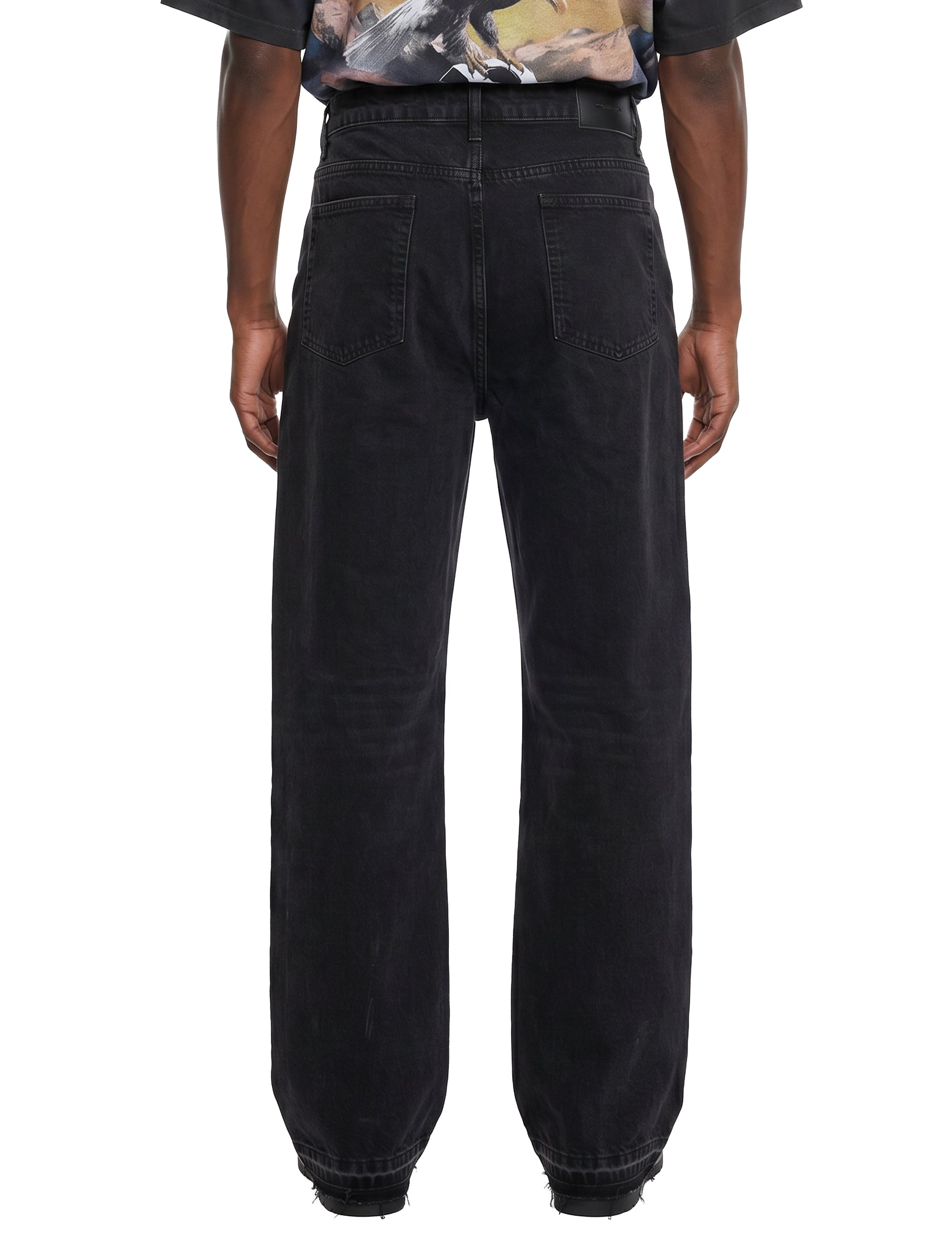 Jeans heaton in denim nero 