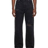 Jeans heaton in denim nero 