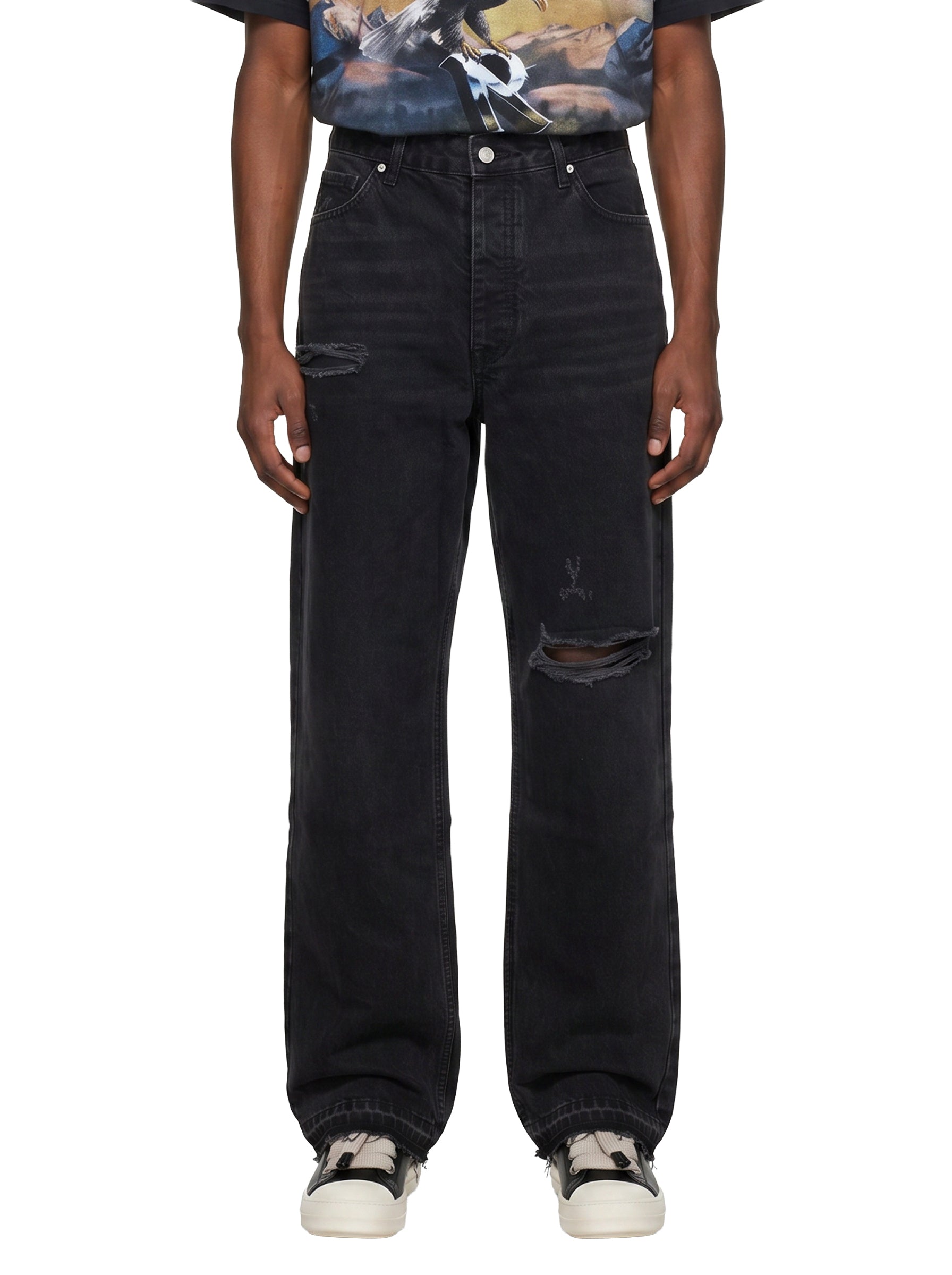 Jeans heaton in denim nero 