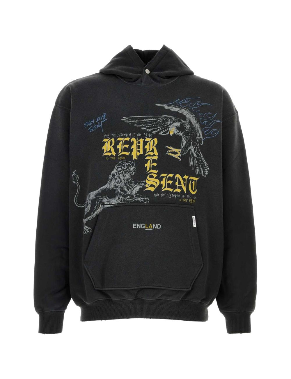 Felpa con cappuccio Enemy in nero 