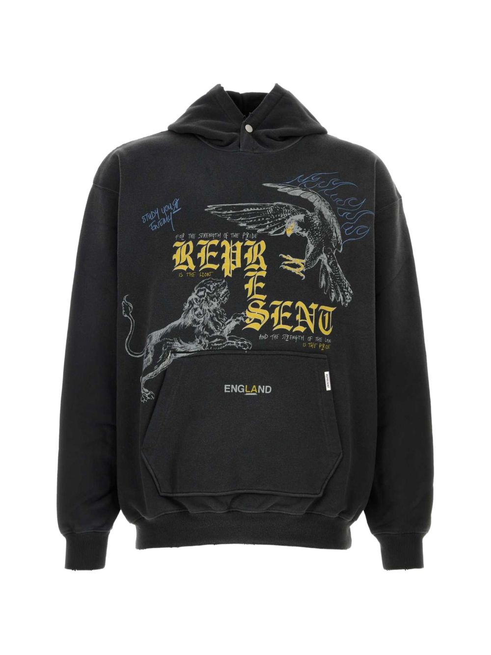 Felpa con cappuccio Enemy in nero 