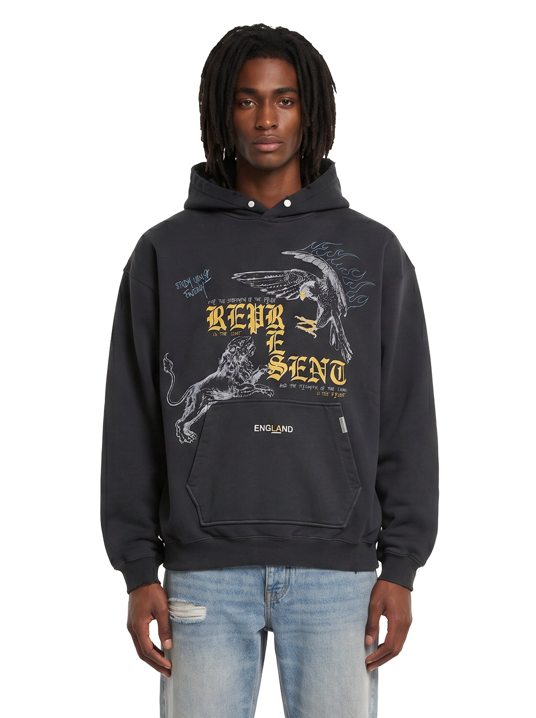 Felpa con cappuccio Enemy in nero 