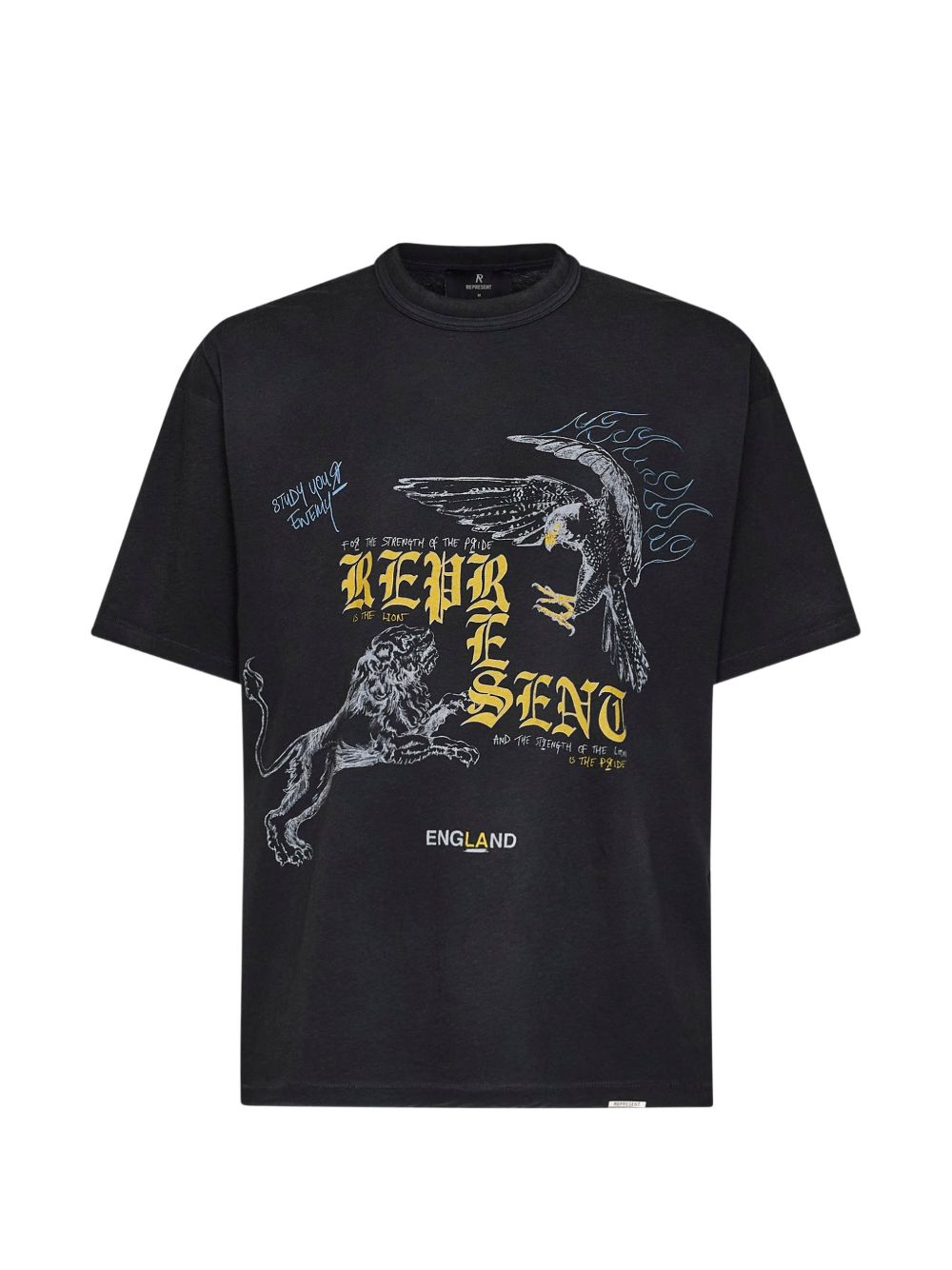 T-shirt in cotone con stampa grafica enemy  in nero Represent - uomo 