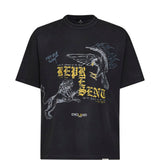 T-shirt in cotone con stampa grafica enemy  in nero Represent - uomo 