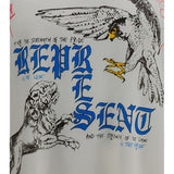 T-shirt con stampa grafica enemy in bianco Represent - uomo 