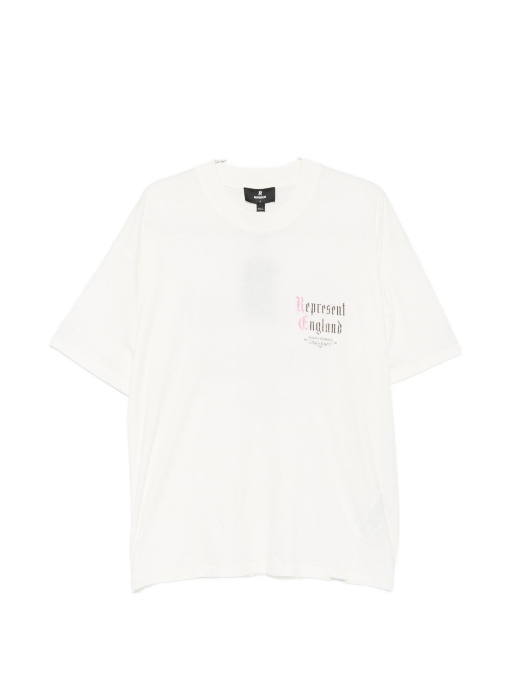 T-shirt a maniche corte con stampa logo in bianco Represent - uomo 