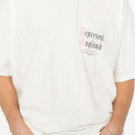 T-shirt a maniche corte con stampa logo in bianco Represent - uomo 