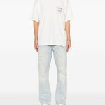 T-shirt a maniche corte con stampa logo in bianco Represent - uomo 