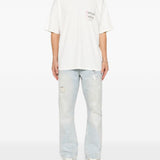 T-shirt a maniche corte con stampa logo in bianco Represent - uomo 