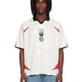 T-shirt da football in bianco 