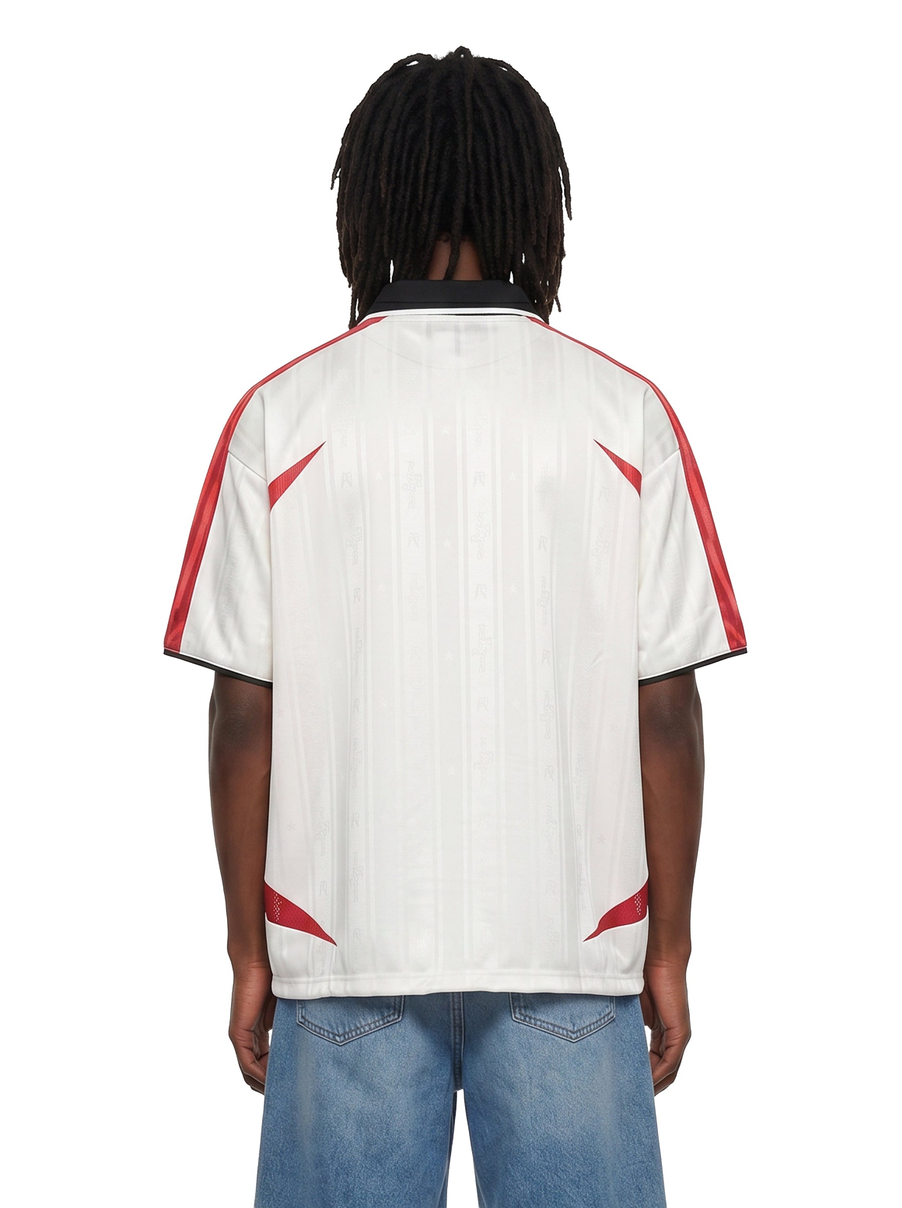 T-shirt da football in bianco 