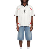 T-shirt da football in bianco 