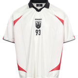 T-shirt da football in bianco 