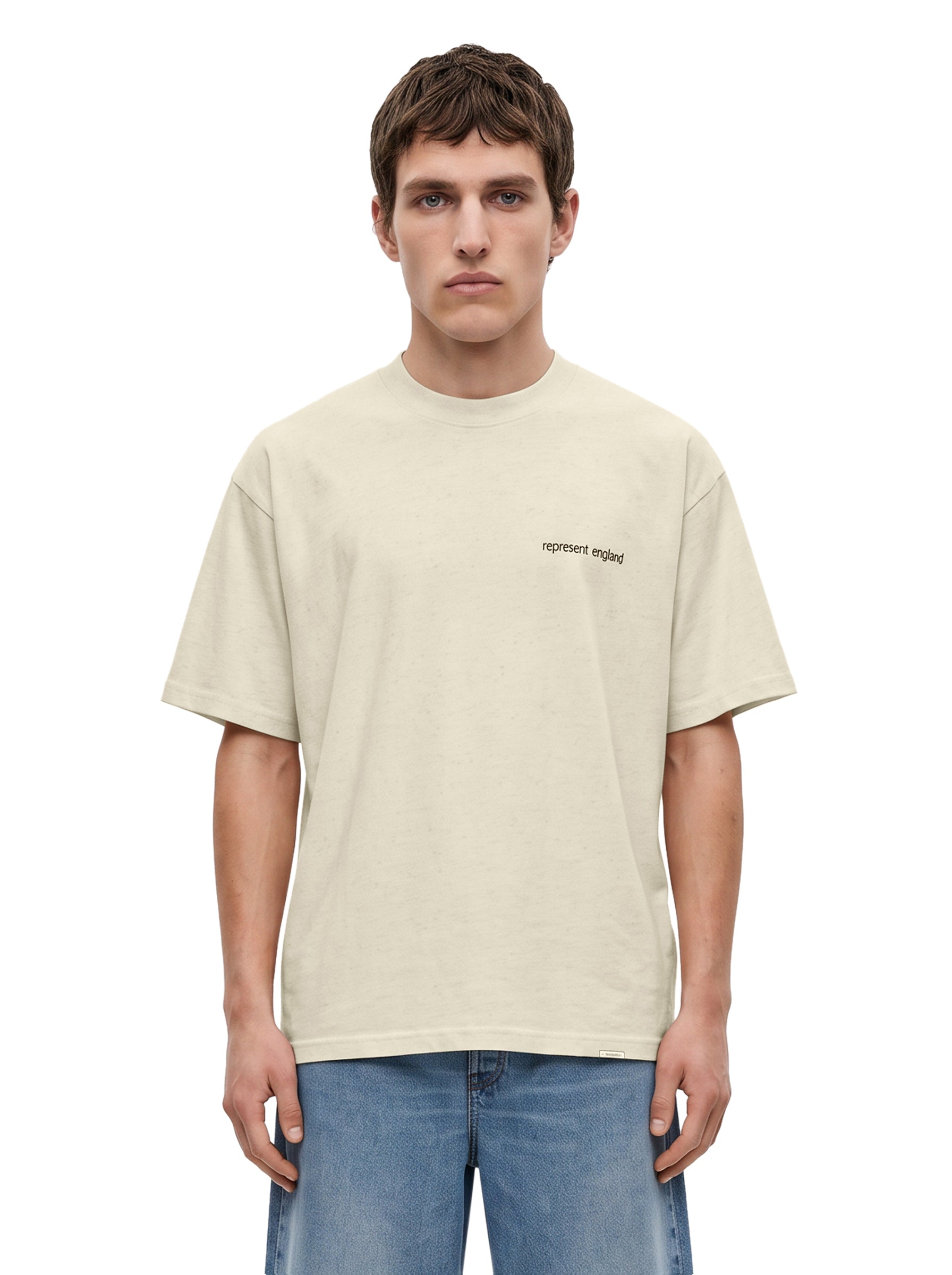 T-shirt a maniche corte con stampa Resent in bianco 