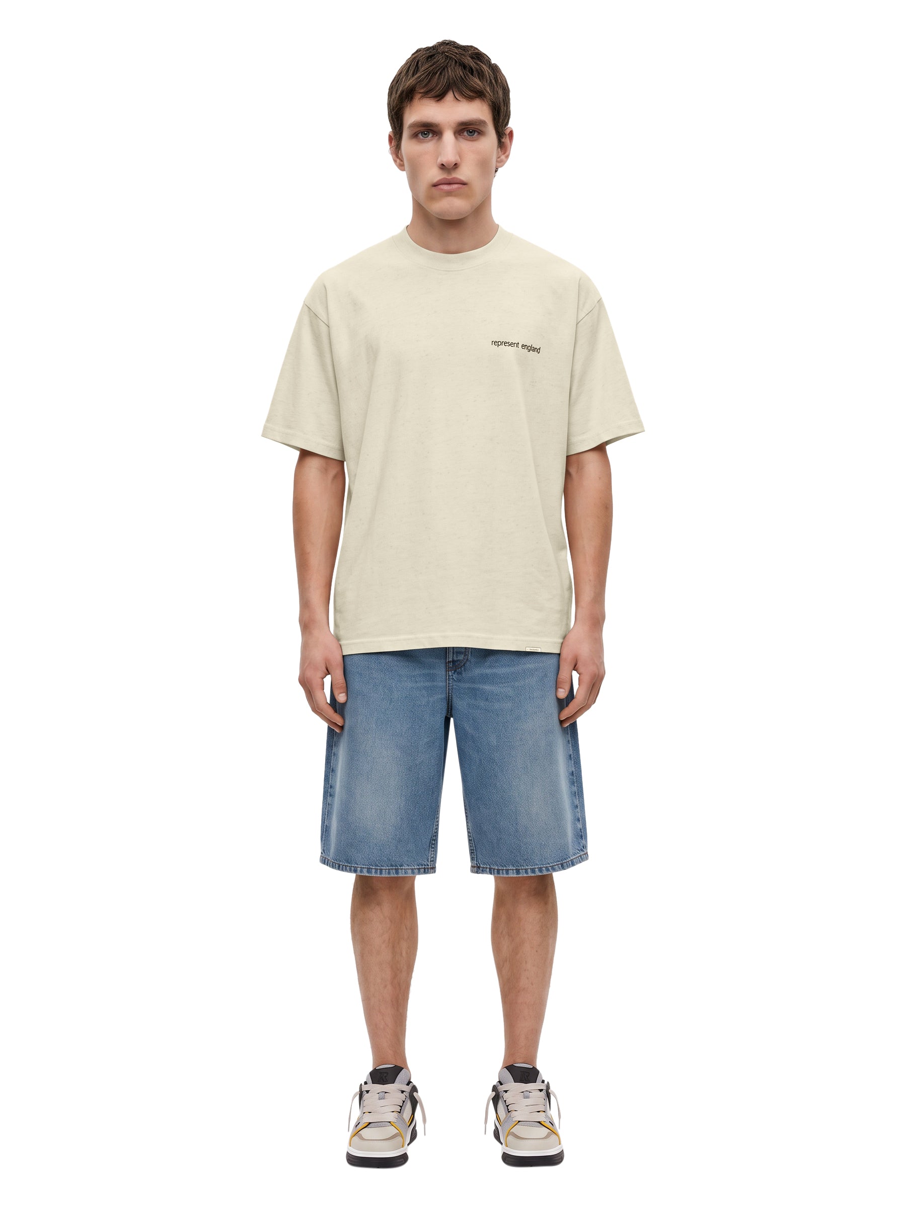T-shirt a maniche corte con stampa Resent in bianco 