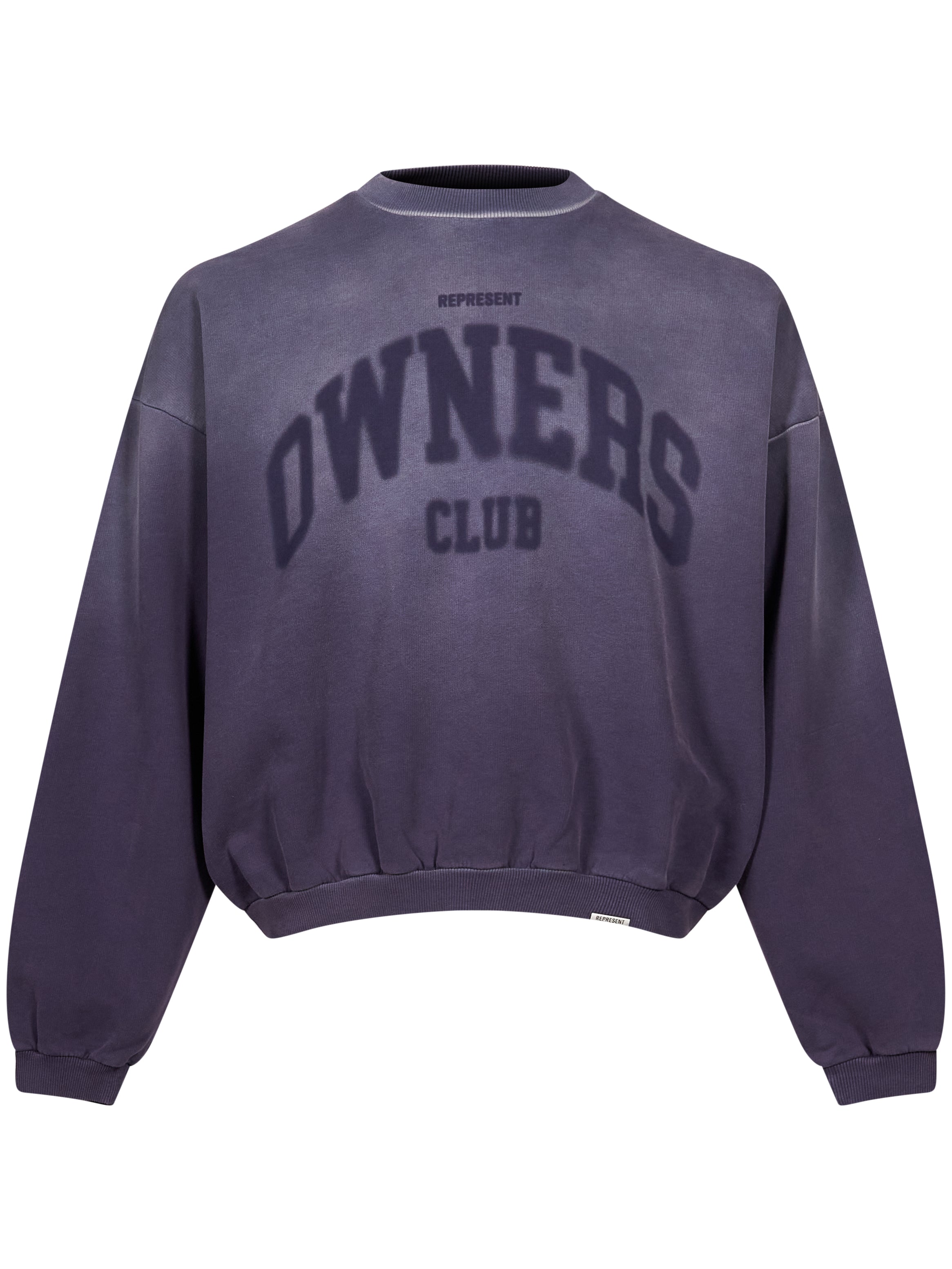 Felpa girocollo Owners Club in viola 