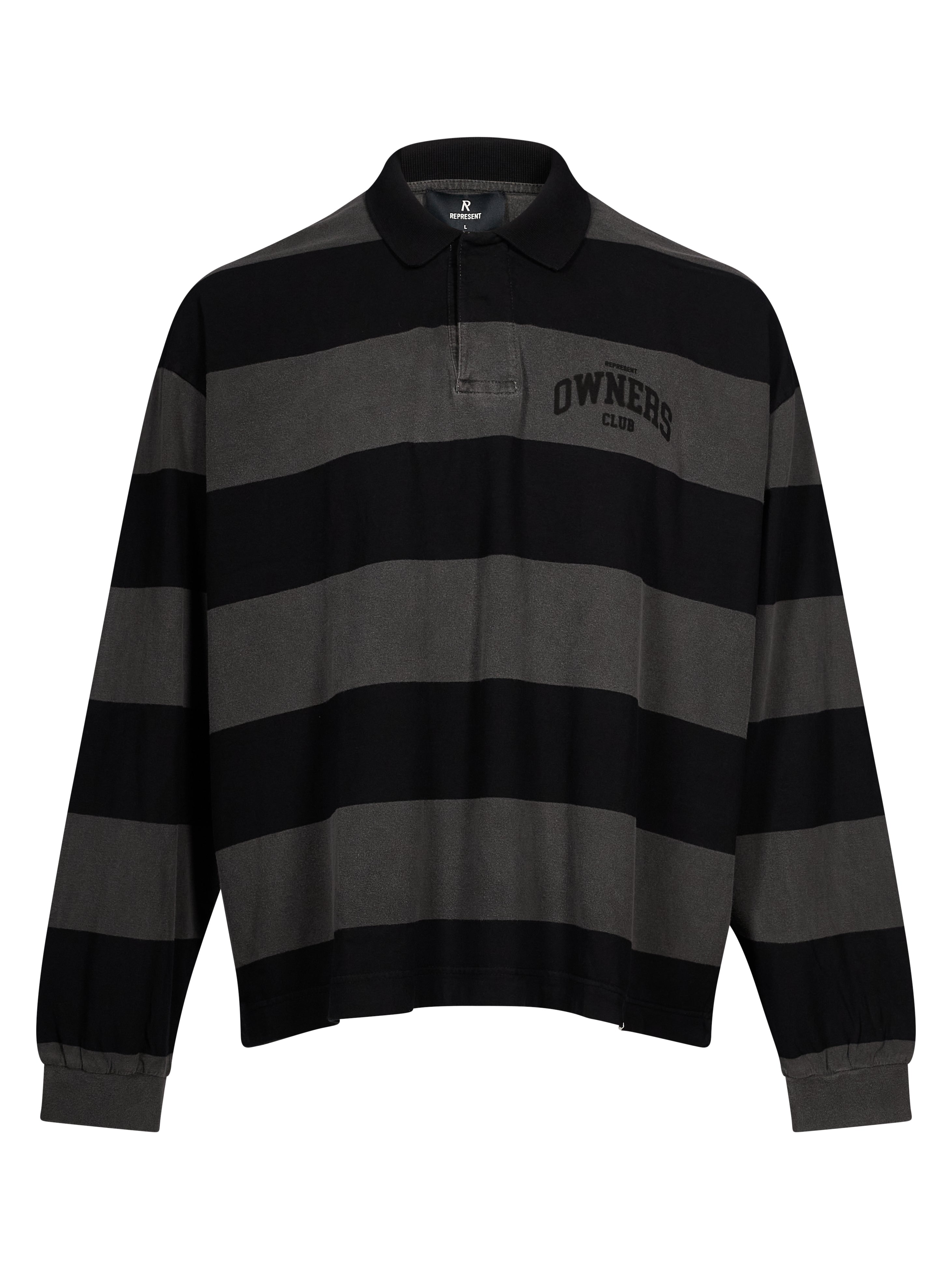 Polo da rugby a maniche lunghe multicolore 