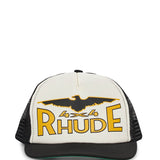 Cappello da baseball con logo in nero e giallo 