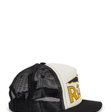 Cappello da baseball con logo in nero e giallo 