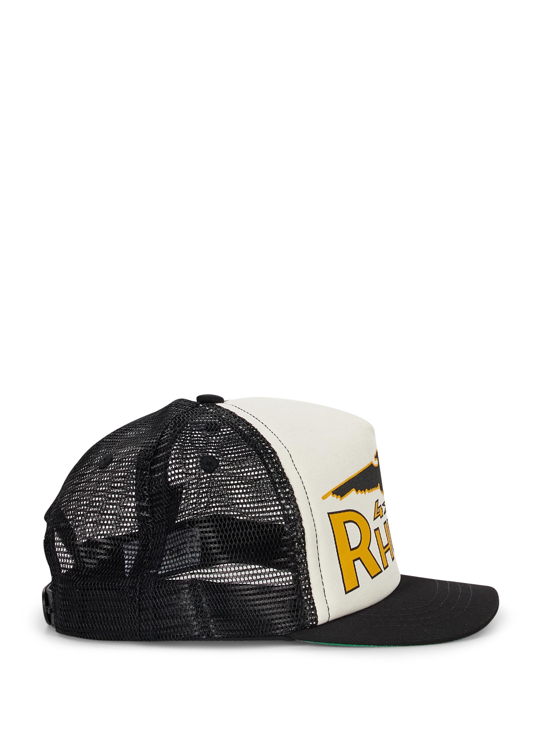 Cappello da baseball con logo in nero e giallo 