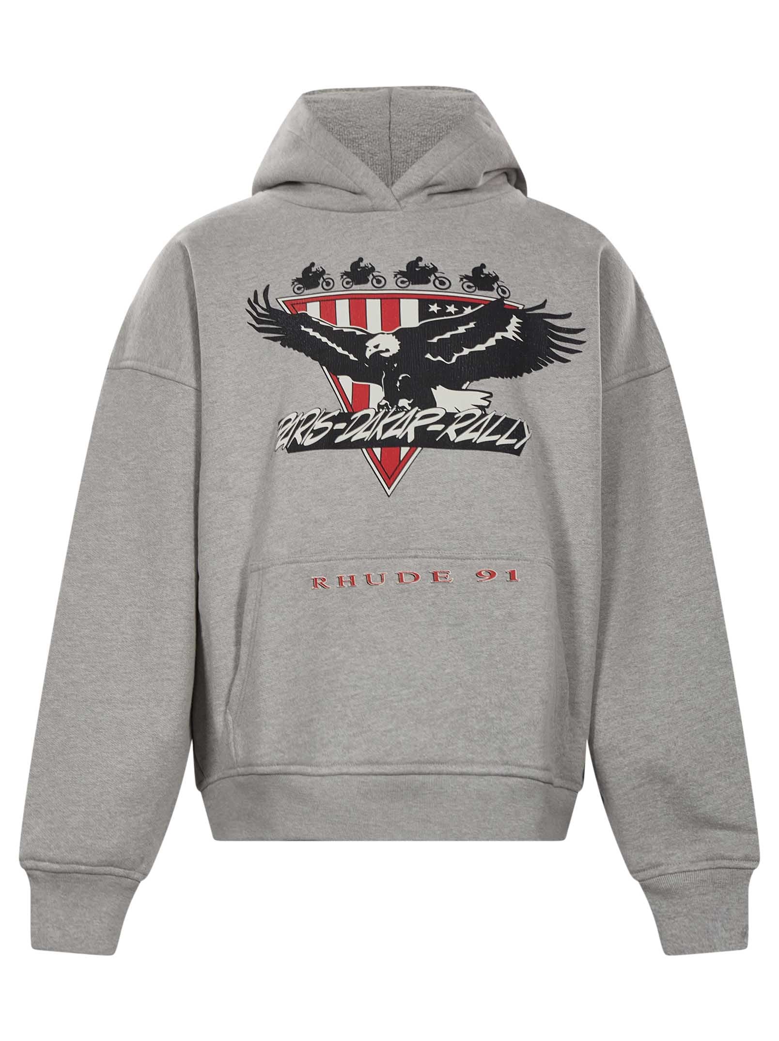 Felpa con cappuccio Stage Racing in grigio 