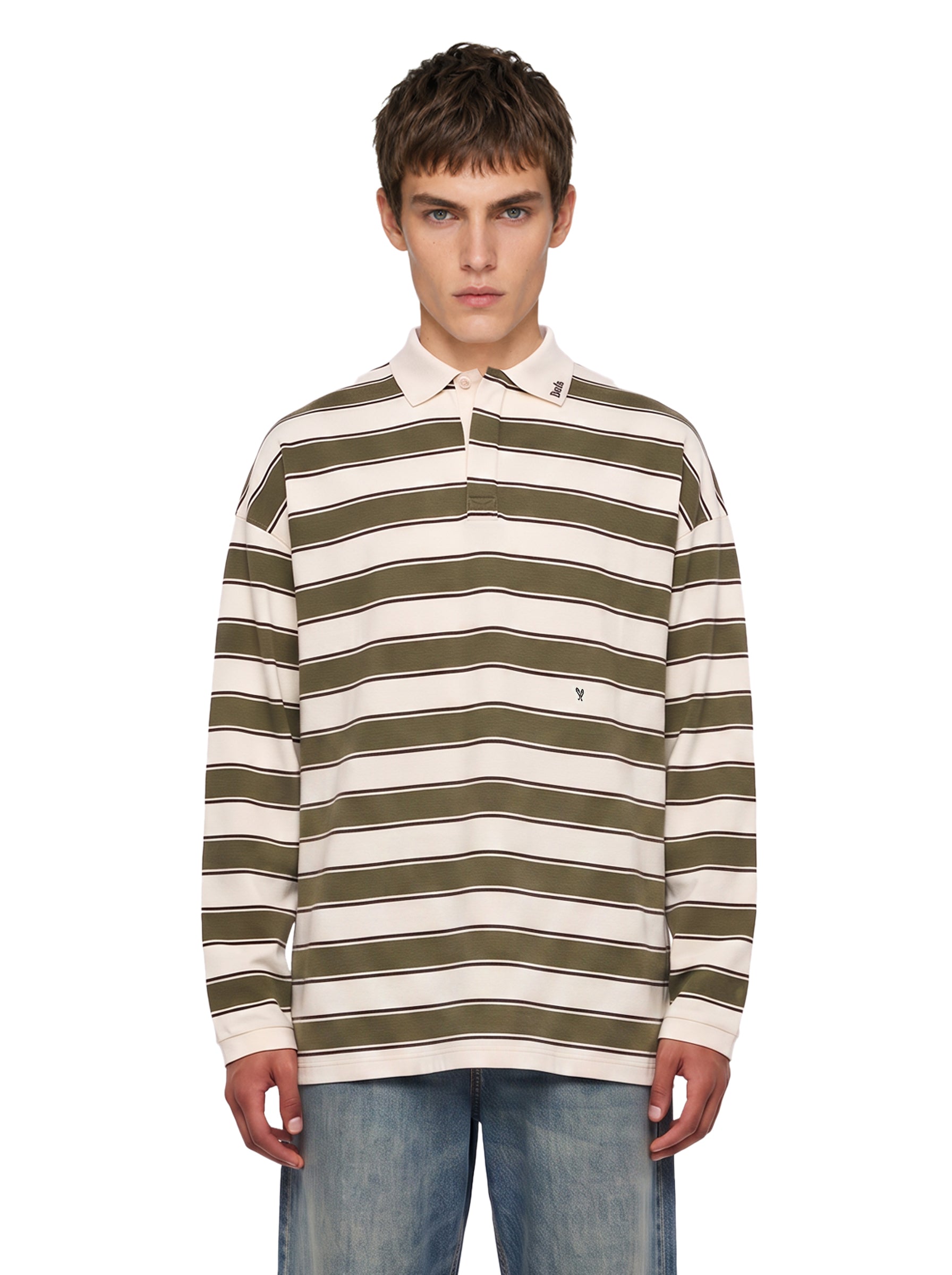 Polo righe maniche lunghe 