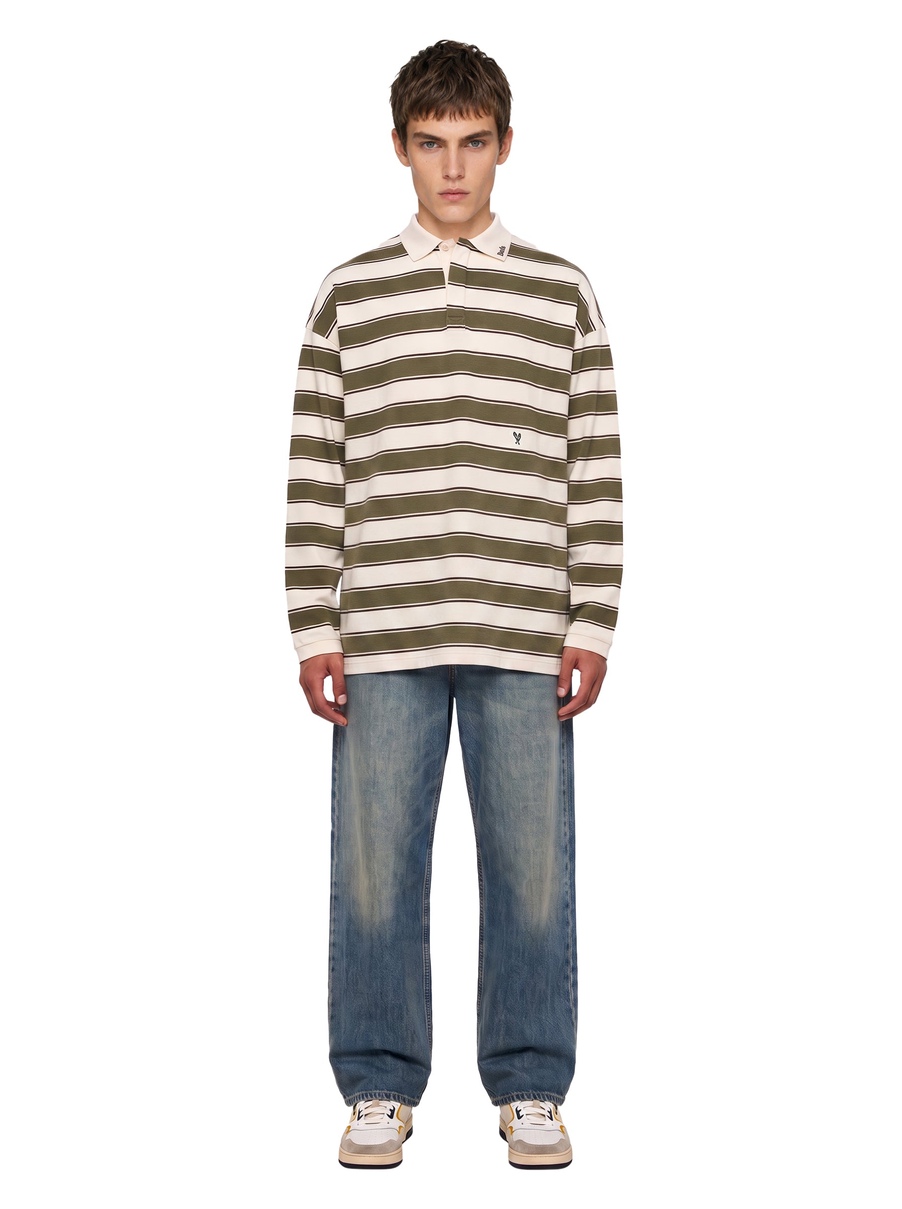 Polo righe maniche lunghe 