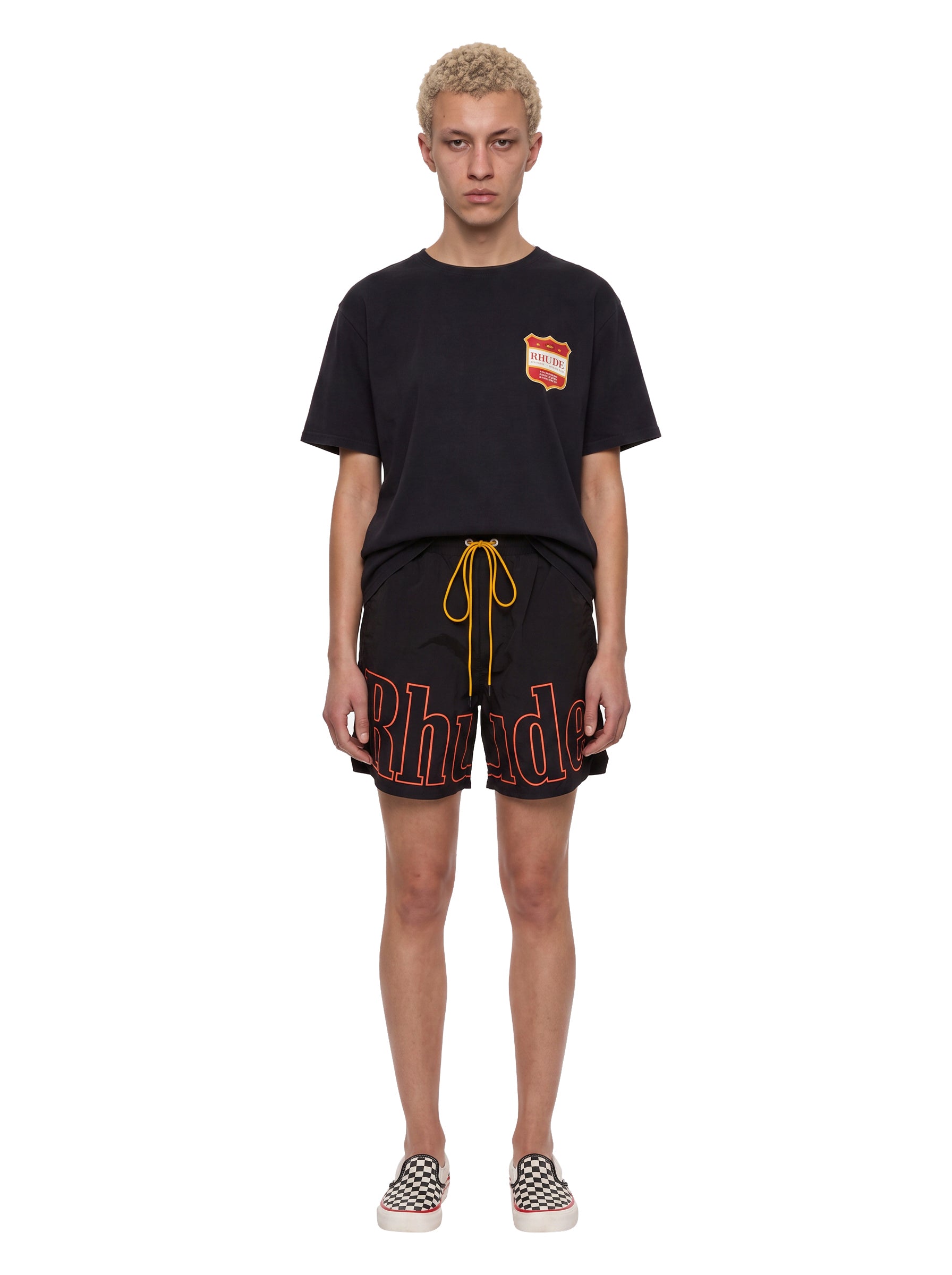 Shorts sportivi con logo in nero 