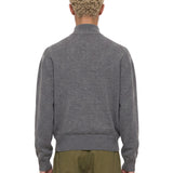 Maglione a collo alto e dettaglio con zip in grigio 
