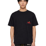 T-shirt a maniche corte con stampa American Spirit in nero 