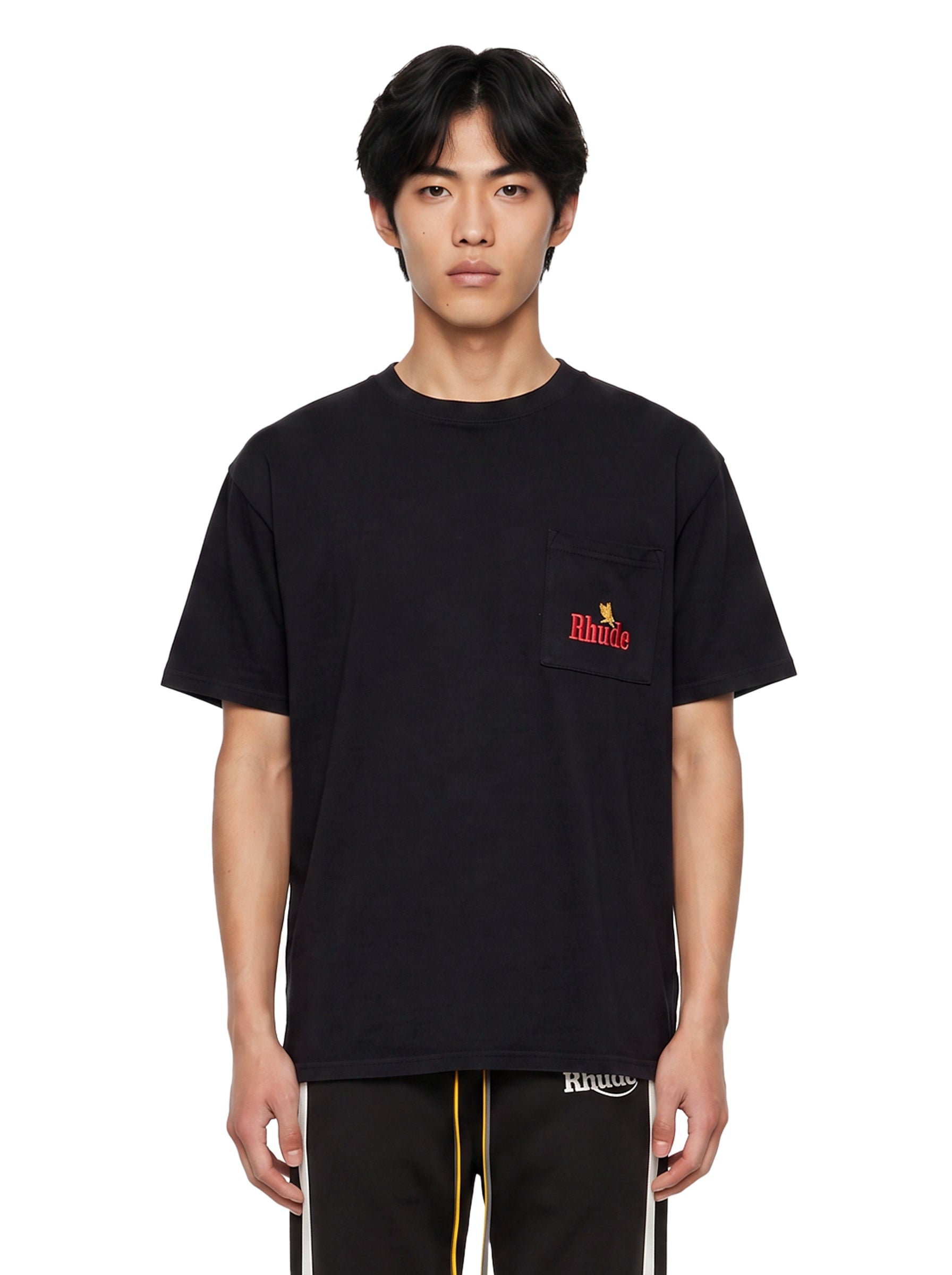 T-shirt a maniche corte con stampa American Spirit in nero 