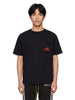T-shirt a maniche corte con stampa American Spirit in nero