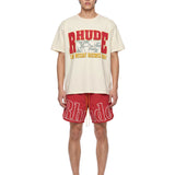 T-shirt a maniche corte con stampa The Desert Decides in avorio 