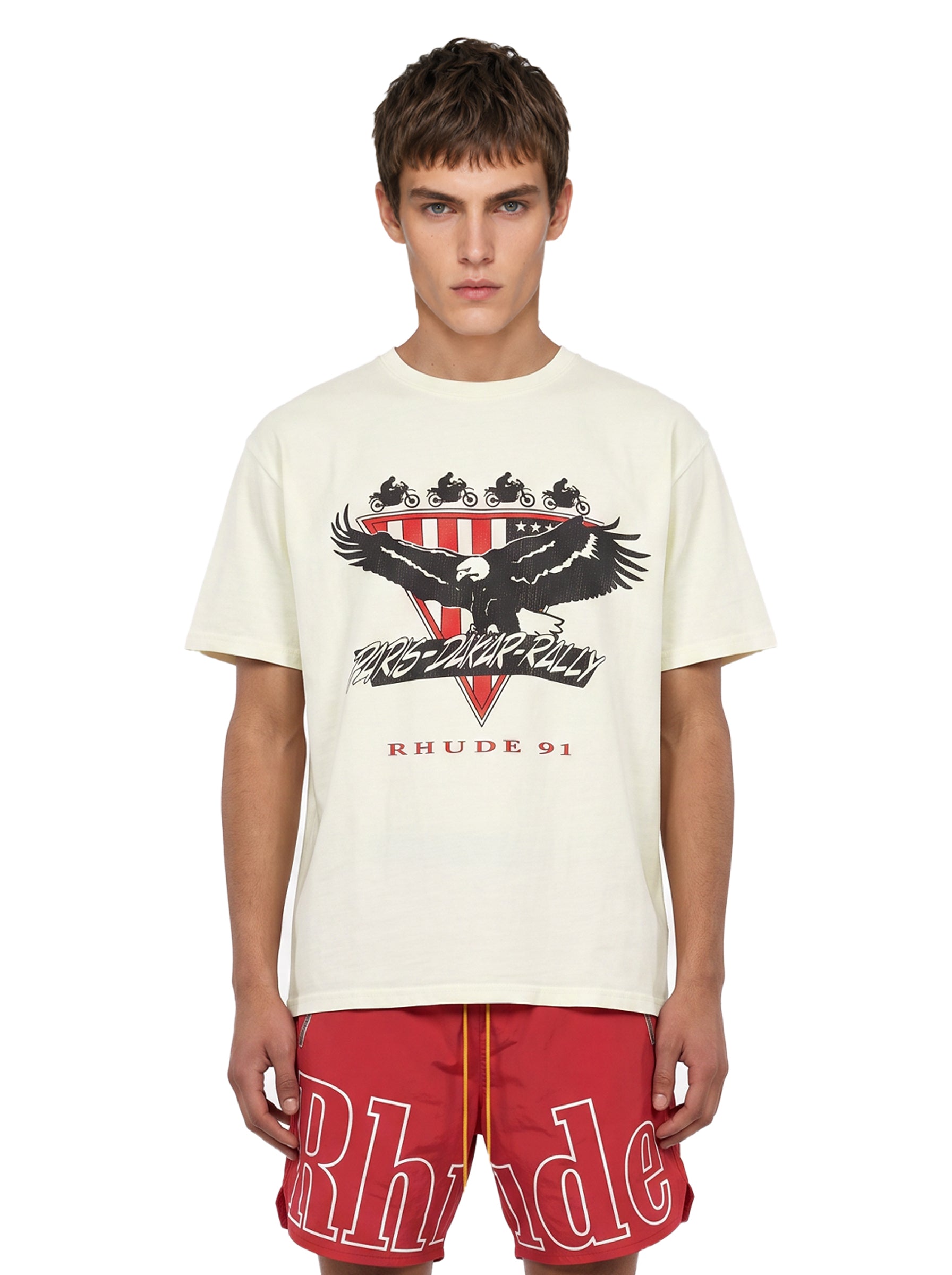 T-shirt Stage Racing in bianco 