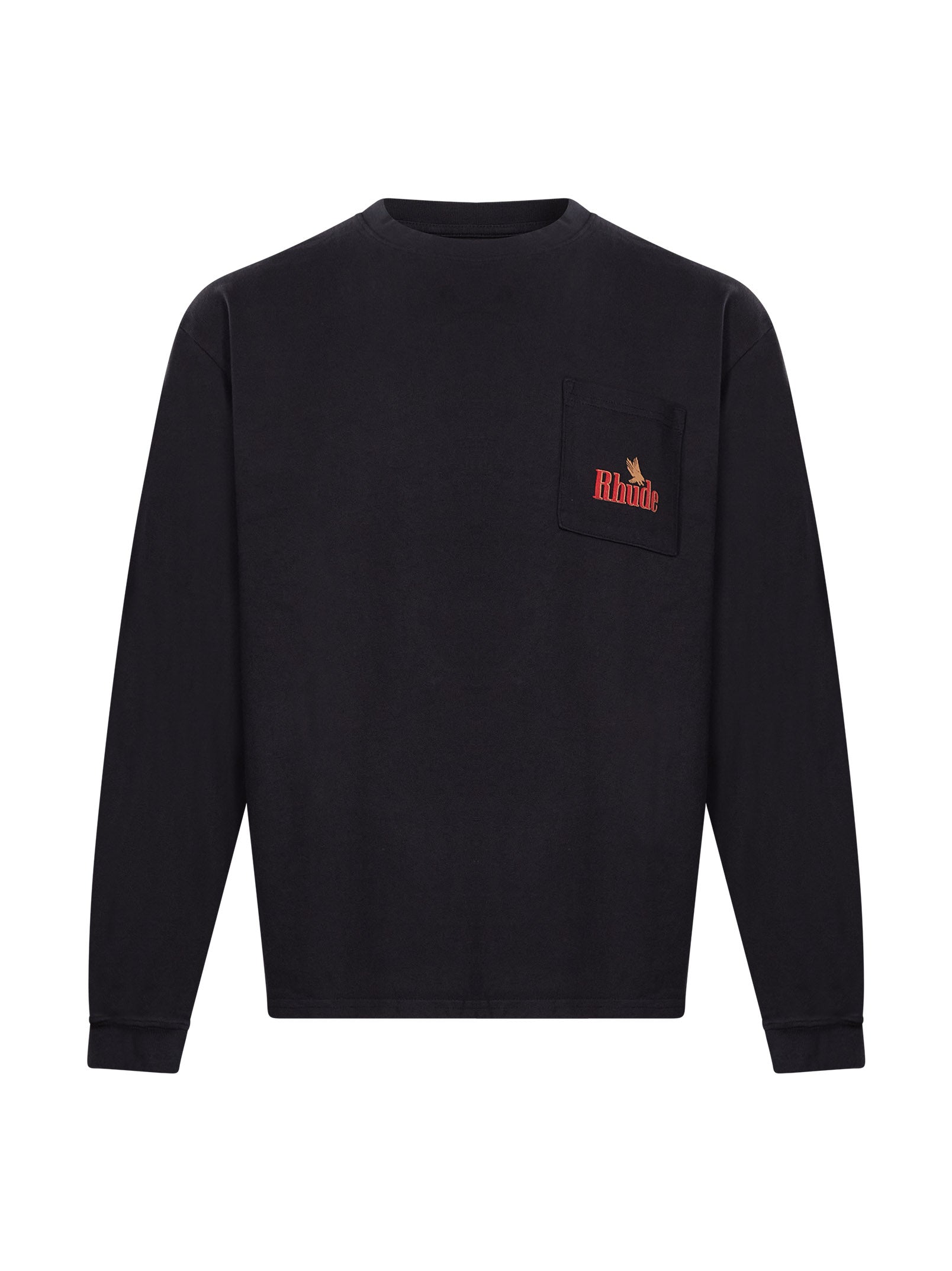 T-shirt con stampa American Spirit a maniche lunghe in nero 