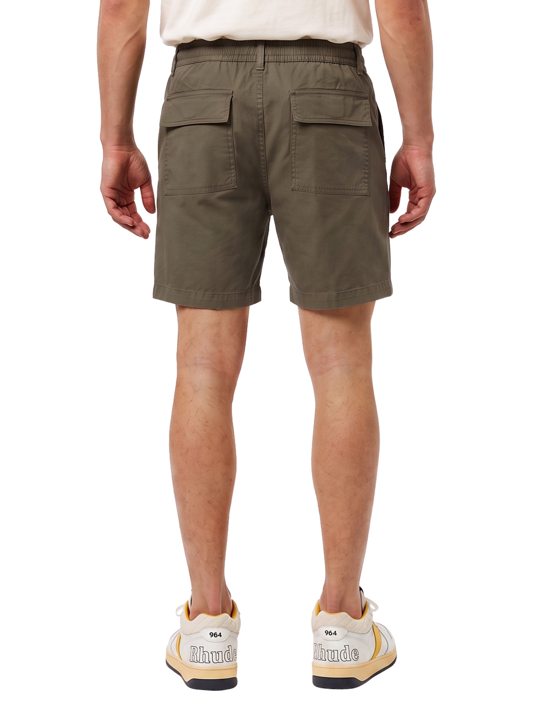 Shorts sportivi con logo in verde 